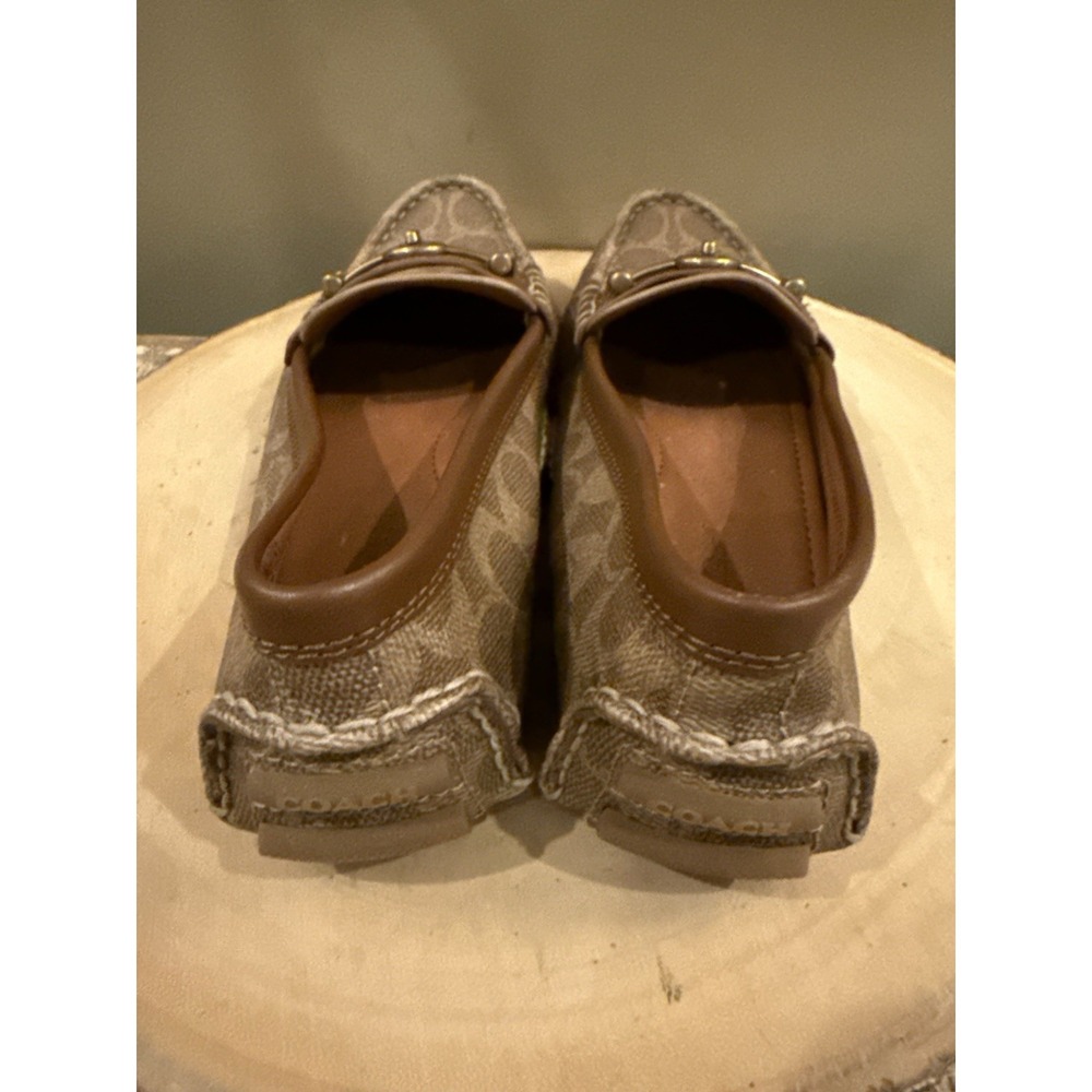 Coach Crosby Turnlock Driver Loafer Moccasin Signature Coated Canvas Women's 7.5 - Picture 13 of 16